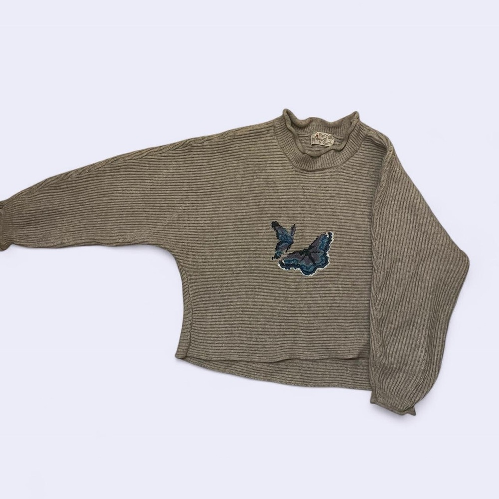 Poof! Light Gray Knit Sweater